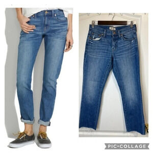 Madewell the slim boyjean Wash Blue Denim Mid-rise Jeans size 25